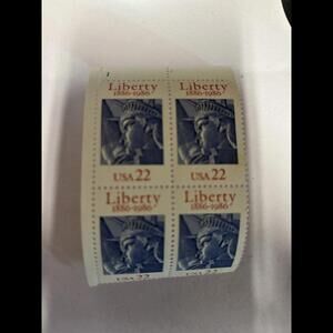 US Postage Stamps 1986 Statue of Liberty Centennial  Scott 2224 4-22c